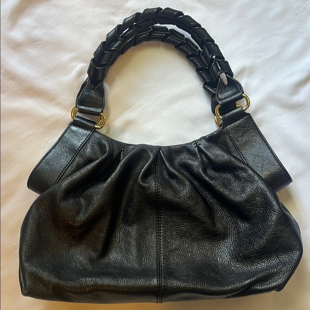 ANTONIO MELANI Black Leather Hobo Bag